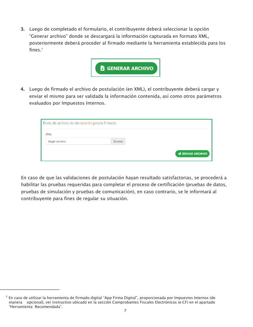 Referencia del instructivo DGII para el paso 1: Postulación