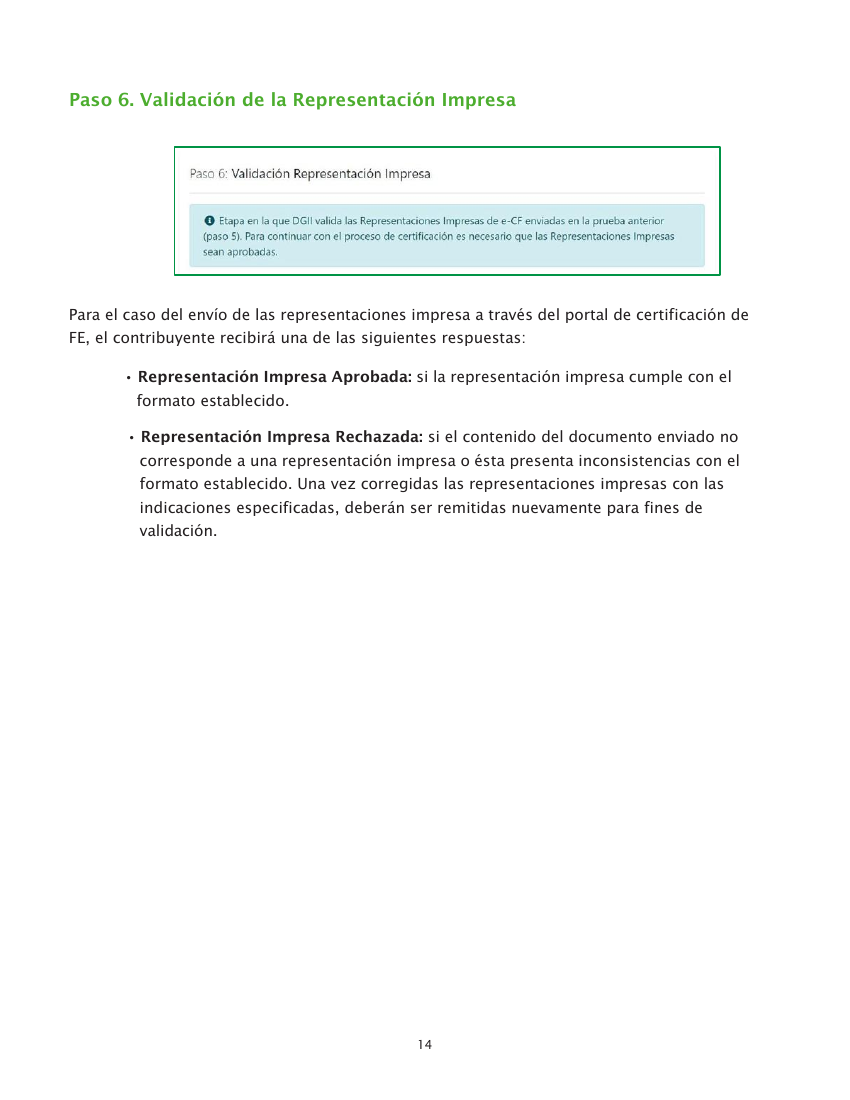 Referencia del instructivo DGII para el paso 6: Revisión de PDF